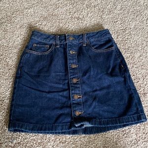 Hollister button front denim skirt